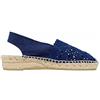 ALPARGATUS Espadrillas all'Uncinetto con zeppa bassa realizzate a mano in Spagna, blu, 37 EU