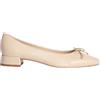 Malu Shoes Scarpa Ballerina Donna Corina m4120 in Pelle Morbida Avorio con Punta Tondo e Fiocco Tacco 2,5 cm Basic (37 EU)