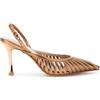 CAFèNOIR - Décollété Aperta Dietro Listini In Sintetico Effetto Pelle Laminata, Da Donna, Colore Bronzo