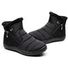 POPOTI Stivaletti Donna, Popoti Stivali Inverno Caldo Neve Stivaletti Imbottiti di Cotone Appartamenti Stivaletti Antiscivolo Cerniera Casual Camminate All'aperto (Nero-1, 36)