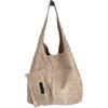 Modarno Borsa a tracolla da donna in pelle scamosciata pochette, borsa a tracolla, shopper, da donna, in vera pelle (Taupe Chiaro)