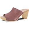 Dansko Sandalo Tandi Peep Toe da donna, in morbida pelle trattata con Scotchgard per resistenza alle macchie, plantare imbottito e sagomato per un comfort tutto il giorno, Rosa, 41/42 EU
