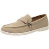 Generisch Scarpe da uomo, eleganti Loafer: scarpe per il tempo libero, scarpe da lavoro, scarpe basse traspiranti, antiscivolo, scarpe da passeggio, scarpe da trekking alla moda, comode, beige., 45 EU