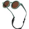LOJUDI Occhiali da Sole Neonato 0-24 Mesi - Polarizzati con Regolabile Cinturino Rotondi per Bambini Bambino Bambina Neonata Occhiali da Sole-Verde/Marrone