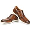 JITAI Scarpe Oxford da Uomo Scarpe Eleganti da Uomo Scarpe Casual Stringate da Uomo, marrone-18, 45 EU (12 UK)