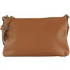 modamoda de T258 - Borsa a tracolla clutch da donna in pelle, 25 x 16 x 3 cm, fatta a mano in Italia, cognac, m