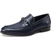QUEEN HELENA Scarpe Eleganti Uomo Loafer Mocassini con Fibbia U1811 (Blu, Sistema Taglie Calzature EU, Adulto, Donna, Numero, Media, 42)