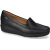 Valleverde 11321 Mocassini Casual Donna Pelle Nero Tacco Zeppa 4Cm Suola Gomma