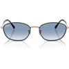Ray-Ban Occhiali da sole donna Rb3749, Nero su oro rosa/blu sfumato trasparente, 55 mm