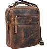 STILORD Mats Borsello uomo in pelle vintage Piccola borsa a tracolla per Tablet 9,7 pollici Borsetta A5 in cuoio Colore:nero