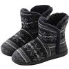 DimaiGlobal Inverno Pantofole da Casa Morbido Antiscivolo Scarpe Caldo Peluche Ciabatte Cotone Scarpe Casa Pattini per Donna Uomo Interne Esterno Stivaletto con Pom Poms 41/42EU Nero2