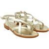 Frau 86X2, Sandali Infradito da Donna con Fascette in Pelle Laminata a Taglio Vivo (Platino, Sistema Taglie Calzature EU, Adulto, Numero, Media, 40)