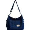 Ausing Borsa Jeans Donna Shopper Borsa Shopping Spaziosa | in Denim, con Chiusura a Zip, Borsa Shopping Spaziosa per Uso Quotidiano Lavoro Stile Casual