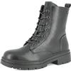 inblu Anfibi Donna Stringati, Stivaletto Nero con Carrarmato, 40 EU