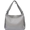 Bottega Carele Borsa Donna a spalla in vera pelle trasformabile in zaino made in Italy (Grigio)