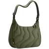 tomtoc 9L Borsa Donna Puffer Sling Crossbody, Nylon Trapuntata Borsa a Tracolla Donna a Mezzaluna Elegante per iPad 11 Air Pro e Nintendo Switch 2, Borsa Hobo Viaggio con Tasche Interne Organizzate