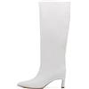 IF Stivali alti donna eleganti A punta affusolata tacco Kitten Heels sottile medio comodi chic moda classica GA047 Bianco N.36