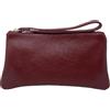Chicca Borse Pochette con cinturino da polso Borsa Donna in Pelle Dollaro (Bordeaux)