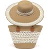 Pahajim Set Borsa e Cappello di Paglia Tote Bag in Rafia Borse Estive Donna Elegante Borse a Spalla per Spiaggia Viaggio Vacanza