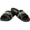 Dirk Bikkembergs Bikkembergs Ciabatta uomo fascia mare o piscina slide beachwear con logo articolo BKK3MSR02 series vertical stripes, Black, Taglia 41 - Size 41