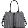 Ds UUby Borse Tote a Mano da Donna, Grande Borsa da Spiaggia in Tela, Borsa a Tracolla per Spiaggia, Viaggi, Shopping (nero)