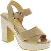 Valleverde Sandali Donna 32530 in Pelle Beige Modello Casual. Una Calzatura Comoda Adatta per Tutte Le Occasioni. Primavera-Estate 2023. EU 38