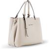 MARINA GALANTI, Borsa a Mano Donna in 100% Vera Pelle Martellata, Made in Italy, 28x28x6 cm, Off-White, Tracolla 110 cm Removibile e Regolabile, 3 Scomparti Interni
