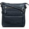ROYALZ Borsello uomo Tracolla in Pelle Piccolo Borsa a Spalla vero Cuoio Stile Vintage di Qualità per Tablet da 9.7 Pollici, Colore:Nero