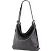 SH Leder Zaino 2 in 1 da donna DayPack in vera pelle grana (larghezza 37 cm x altezza 35 cm) Rica G699