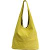 AMBRA Moda WL818, pochette, borsa a tracolla, shopper, da donna, in vera pelle, Giallo (Gelb), X-Large