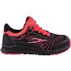 BETA Scarpa Antinfortunistica da Donna 0-Gravity 7356LN in Microfibra Idrorepellente Colore Nero Inserti Corallo (Numeric_37)