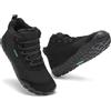 SAGUARO Donna Barefoot Scarpe Invernali Stivaletti Imbottiti Calde Scarponcini Invernali Stivali da Neve Scarponi per Uso Quotidiano & Tempo Libero Nero, Gr.40