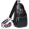 Eysee Sling Bag, borsa a tracolla da donna in pelle PU, borsa a tracolla per sport, piccolo marsupio elegante, Nero , m