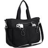 VX VONXURY Tote Bag Donna Grande Borsa a Tracolla da Lavoro con Multiple Tasche Crossbody Shopping Bag Messenger per Università Scuola Viaggio Bagno
