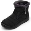 Scecocrs Stivaletti Invernali Da Neve Con Zip, Donna, Caldi Foderati in Pelliccia, Impermeabili Antiscivolo, Botas De Invierno Para Mujer