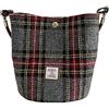 TAILORMAP Harris Tweed - Borsa a tracolla da donna con due tipi di cinghie in pelle, Natale, 24 x 21 x 17,8 cm