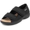 Aerosoft Sandali Stretch 06 Donna Uomo Pantofole Antiscivolo Chiusura a strappo (nero, 38)