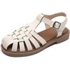 Generic Sandali fisherman donna sandali gladiatore punta chiusa ballerine cage con fasce incrociate traforate cinturino alla caviglia fibbia regolabile spiaggia viaggio parco passeggiata