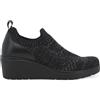Melluso K53013, Mocassino in Tessuto Elastico con Zeppa da Donna (Nero, Sistema Taglie Calzature EU, Adulto, Numero, Media, 40)