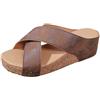 Cocila Ciabatte Estive da Donna con Zeppa E Fascia A Forma di Fiorini Decorate Pantofole Suola Spessa Punta per L'Estate; Rotonda Hawaii Donne in Blu Eleganti Comode Estivi Sandali Pelle Vera