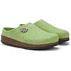 LE TIROLESI - Pantofola Cortina in lana REWOOLY® con sottopiede morbido e suola in gomma - Made in Italy Taglia 37, Colore Verde Acido