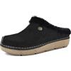 inblu Pantofole Donna Invernali con Bordo e Interno in Ecopelliccia, Nero, 39 EU