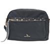 NAJ-OLEARI Borsa Tracolla Donna in Nylon Riciclato, Multitasche, con Cerniera Lampo, Dimensioni 26x18x11 cm, per Lavoro, Viaggio, Tempo Libero Art. 61750 (NERO)