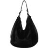 Yestree Borsa da donna in pelliccia sintetica, borsa tote soffice, borsa a tracolla in pelliccia sintetica, borsa a mano da donna, borsa in pelliccia sintetica per l'autunno e l'inverno, Nero