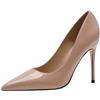 WBITJDK Décolleté Donna Sexy Tacco A Spillo A Punta Classico Ritaglio High Heels Chiuse Davanti Scarpa 6/8/10CM Basic Dressper Feste (Nudo 8cm,38)