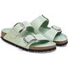 Birkenstock Arizona Big Buckle Shine Surf Green, Natural Lea