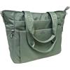COVERI COLLECTION Borsa Donna in Nylon Impermeabile, Tracolla Regolabile, Tasche Multiple con Zip, Dimensioni 40x13x28 cm Art.CC5056-15 (VERDE)