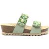 Melluso Walk 018181, Ciabatte Moda da Donna con Doppia Fascia Regolabile a Strappo ed Applicazioni di Pietre Gioiello (Salvia, Sistema Taglie Calzature EU, Adulto, Numero, Media, 37)