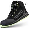 Stenso Jett Ankle MF S3 Scarpe Antinfortunistiche Uomo Donna - Scarpe Impermeabile Antinfortunistiche Uomo S3 - Leggere e Traspiranti S3 Verde 48