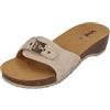 Dr. Scholl's Scholl Scarpe Donna - Pantolette PESCURA Heel Cork - off-White, Bianco Sporco, 39 EU